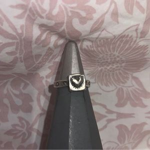 Sundance Sterling Heart ring Jes Maharry Ojai, Ca artist